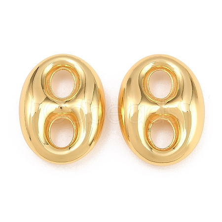 Brass Oval Links Connector Charms KK-H292-47G-01-1