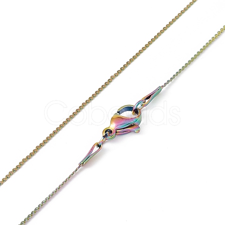 Ion Plating(IP) 304 Stainless Steel Serpentine Chain Necklace for Men Women NJEW-G076-01B-M-1