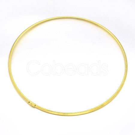 Brass Choker Collar Necklace Making BJEW-F132-02G-1