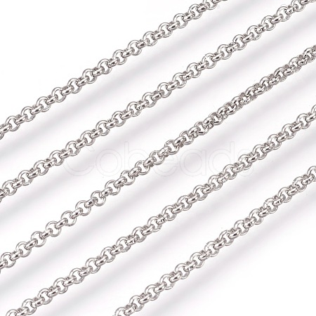 Tarnish Resistant 304 Stainless Steel Rolo Chains CHS-L017-18H-1