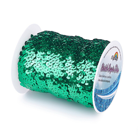 Plastic Paillette Elastic Beads PVC-OC0001-01G-1