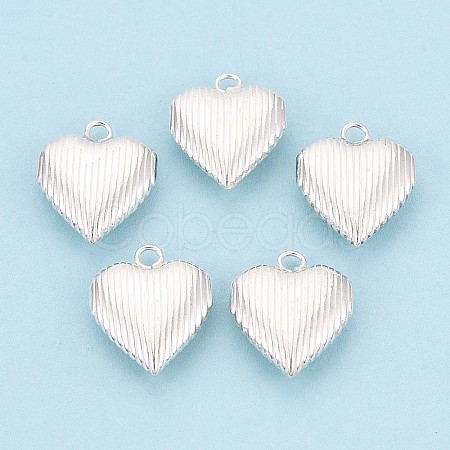 925 Sterling Silver Heart Charms STER-N017-28S-1