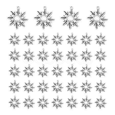70Pcs Tibetan Style Alloy Sun Pendants FIND-UN0004-26-1