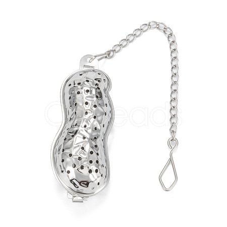 Tarnish Resistant Peanut Shape Tea Infuser AJEW-P091-07P-1