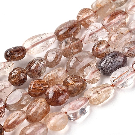 Natural Rutilated Quartz Beads Strands LS-G-L478-47-1