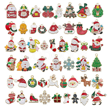 Christmas Alloy Enamel Pendants ENAM-G234-01H-1
