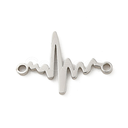 201 Stainless Steel Laser Cut Connector Charms STAS-R133-02P-02-1
