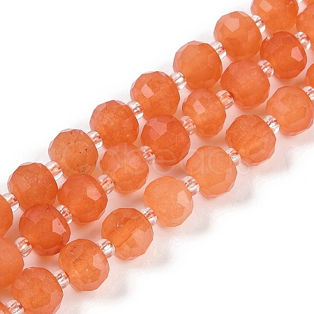 Natural Orange Aventurine Beads Strands G-H057-A02-01-1