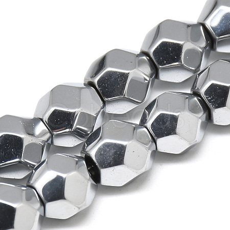 Electroplate Non-magnetic Synthetic Hematite Beads Strands G-T061-32C-1