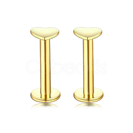 Flat Round Stainless Steel Clear Cubic Zirconia Internally Threaded Labrets WG955BE-07-1