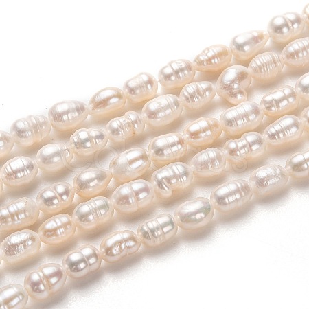 Natural Cultured Freshwater Pearl Beads Strands X-PEAR-J005-60-1
