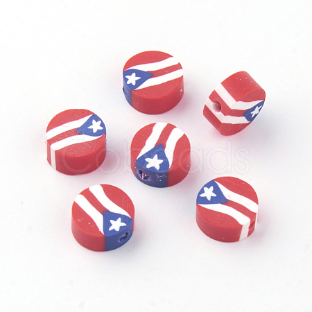 Handmade Polymer Clay Beads CLAY-R073-02-1