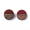 Resin & Wood Cabochons, Flat Round, FireBrick, 10x2.5~4mm