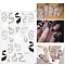 Nail Art Stickers, For Nail Tips Decorations,  Ballet Shoe Ribbon Pattern, Colorful, 125x70mm