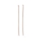 Brass Flat Head Pins, Cadmium Free & Lead Free, Rose Gold, 50mm, Head: 1.8mm, Pin: 0.6mm, 22 Gauge