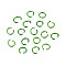 Aluminum Wire Open Jump Rings, Sea Green, 6x0.8mm, 5mm inner diameter, about 2150pcs/50g