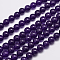 Natural Malaysia Jade Bead Strands, Dyed, Round, Indigo, 10mm, Hole: 1.0mm, about 38pcs/strand, 15 inch