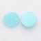 Druzy Resin Cabochons, Flat Round, Deep Sky Blue, 12x5mm