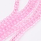 Spray Painted Crackle Glass Beads Strands, Round, Hot Pink, 4mm, Hole: 1.1~1.3mm, about 200pcs/strand, 31.4 inch