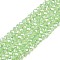 Electroplate Glass Beads Strands, AB Color Plated, Faceted, Rondelle, Pale Green, 2.9~3.3x2mm, Hole: 0.8mm, about 148~150pcs/strand, 15.55~15.75 inch(39.5~40cm)