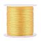 Polyester Braided Metallic Thread, for DIY Braided Bracelets Making and Embroidery, Light Khaki, 0.4mm, 6-Ply, about 54.68 yards(50m)/roll