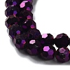 Faceted(32 Facets) Electroplate Glass Bead Strands X-EGLA-R042-6mm-02-2