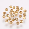 Carved Brass Beads X-KK-G312-02G-4mm-1