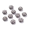 Alloy Rhinestone European Beads X-CPDL-H998-2-1