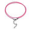Waxed Cotton Cord Necklace Making MAK-S034-M-4