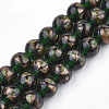 Handmade Gold Sand Lampwork Beads LAMP-T006-02D-1