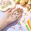 DIY Rainbow Opaque Resin Dangle Earring Jewelry Kits DIY-YW0010-80-3