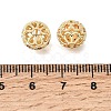 Brass Micro Pave Clear Cubic Zirconia Beads KK-C258-07LG-2