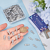 200Pcs 201 Stainless Steel Pendants STAS-SC0009-16-3