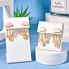 2 Pairs 2 Colors Cloud Alloy Enamel Dangle Stud Earrings for Women EJEW-TA0001-49B-6