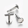 Tarnish Resistant 304 Stainless Steel Cufflinks Settings STAS-E471-03B-P-2