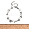 667 Stainless Steel(Grade 201 Equivalent) Paperclip Chain Bracelets for Women BJEW-P347-03P-5