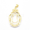925 Sterling Silver Pendant Cabochon Open Back Settings STER-P044-02G-2