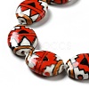 Handmade Printed Porcelain Beads PORC-F005-01E-6