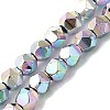 Baking Paint Synthetic Non-Magnetic Hematite Beads Strands G-I364-P01-02-1