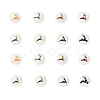 80Pcs 8 Colors Christmas Opaque Glass Beads EGLA-YW0001-04-2