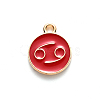 Alloy Enamel Pendants X-ENAM-S124-01A-07D-2
