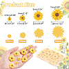 100Pcs 4 Styles Flatback Hair & Costume Accessories Ornaments Resin Flower Daisy Cabochons CRES-NB0001-37A-2