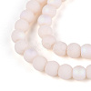 Frosted Opaque Glass Beads Strands GLAA-T032-P4mm-MBB09-3