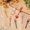 54Pcs Spray Painted Iron Swivel Clasps FIND-SC0022-76-4