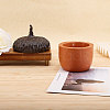 Resin Acorn Shape Storage Jar Sculpture DJEW-WH0001-37-5