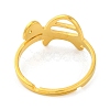 Animal 201 Stainless Steel Adjustable Rings for Women RJEW-D082-05G-3