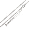 Brass Curb Chain Necklaces NJEW-K123-09P-1
