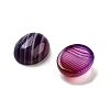 Dyed & Heated Natural Banded Agate Cabochons G-G145-01A-20-2