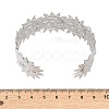304 Stainless Steel Cuff Bangles for Women BJEW-P364-01A-P-3