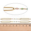 304 Stainless Steel Enamel Dapped Chain Oval Link Chains CHS-K021-15G-09-3